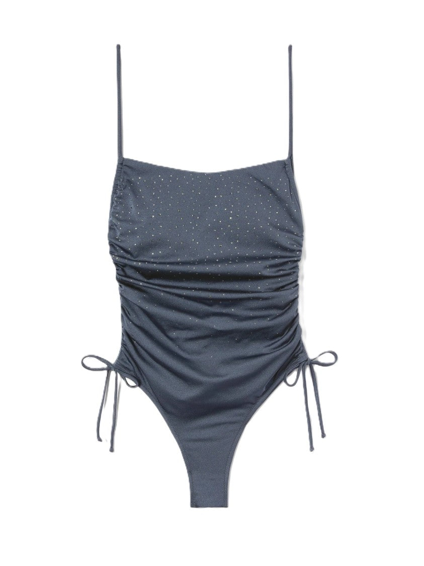 Mc2 Saint Barth One-Piece Swimsuit With Subtle Embellishments And Adjustable Ties