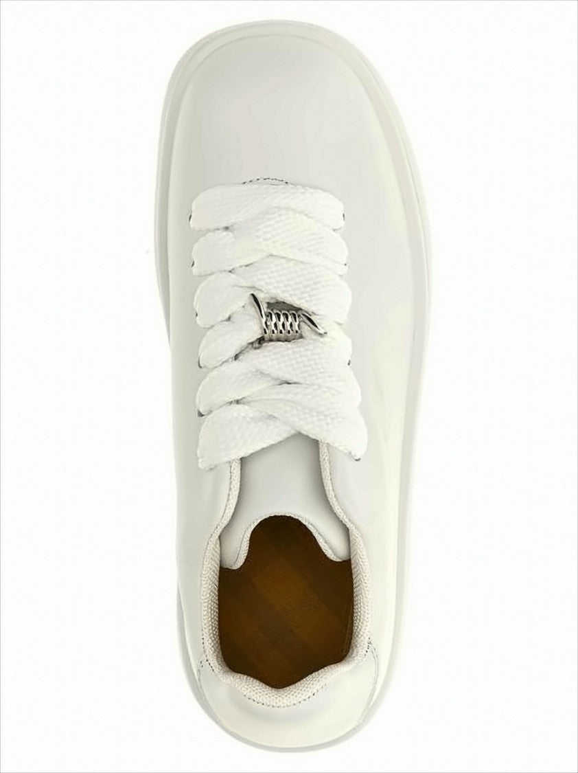 Burberry Minimalist White Cow Leather Sneakers