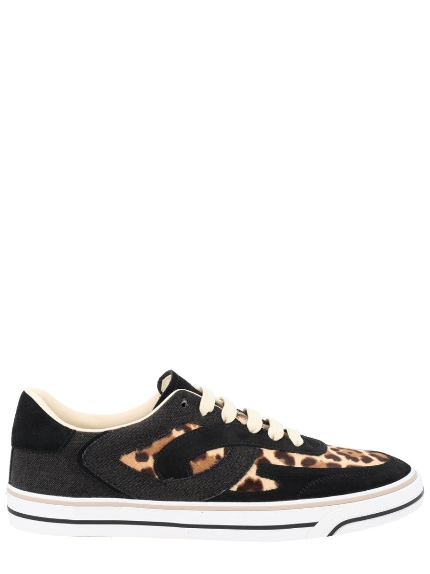 Dolce & Gabbana Multicolor Dg Sailing Suede Leopard Sneakers