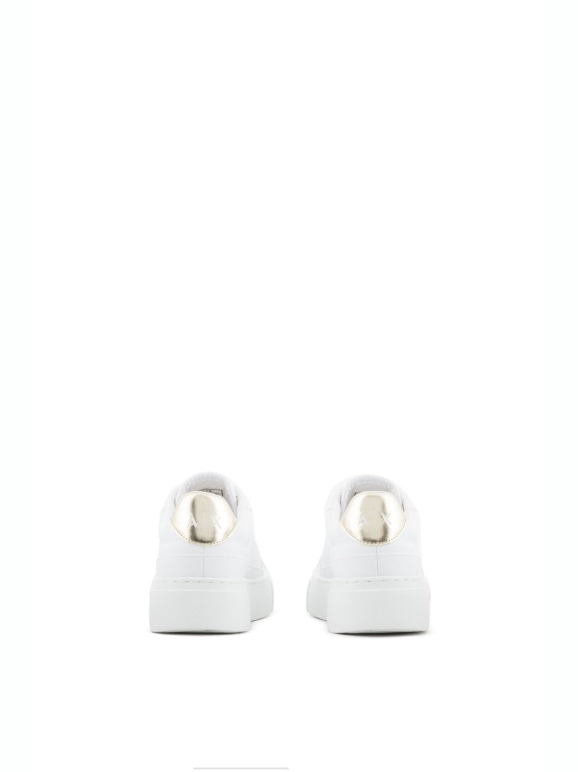 Armani Exchange White Leather Sneakers