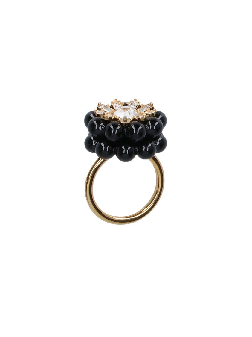 Céline "Mûre Heirlooms" Rhinestone Ring Gold-Tone
