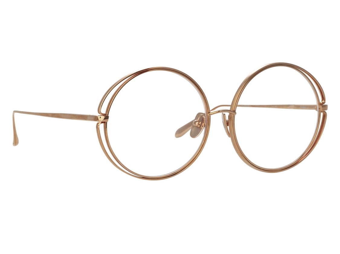 Linda Farrow Gold Lfl1456 Titanium Oval Eyeglasses