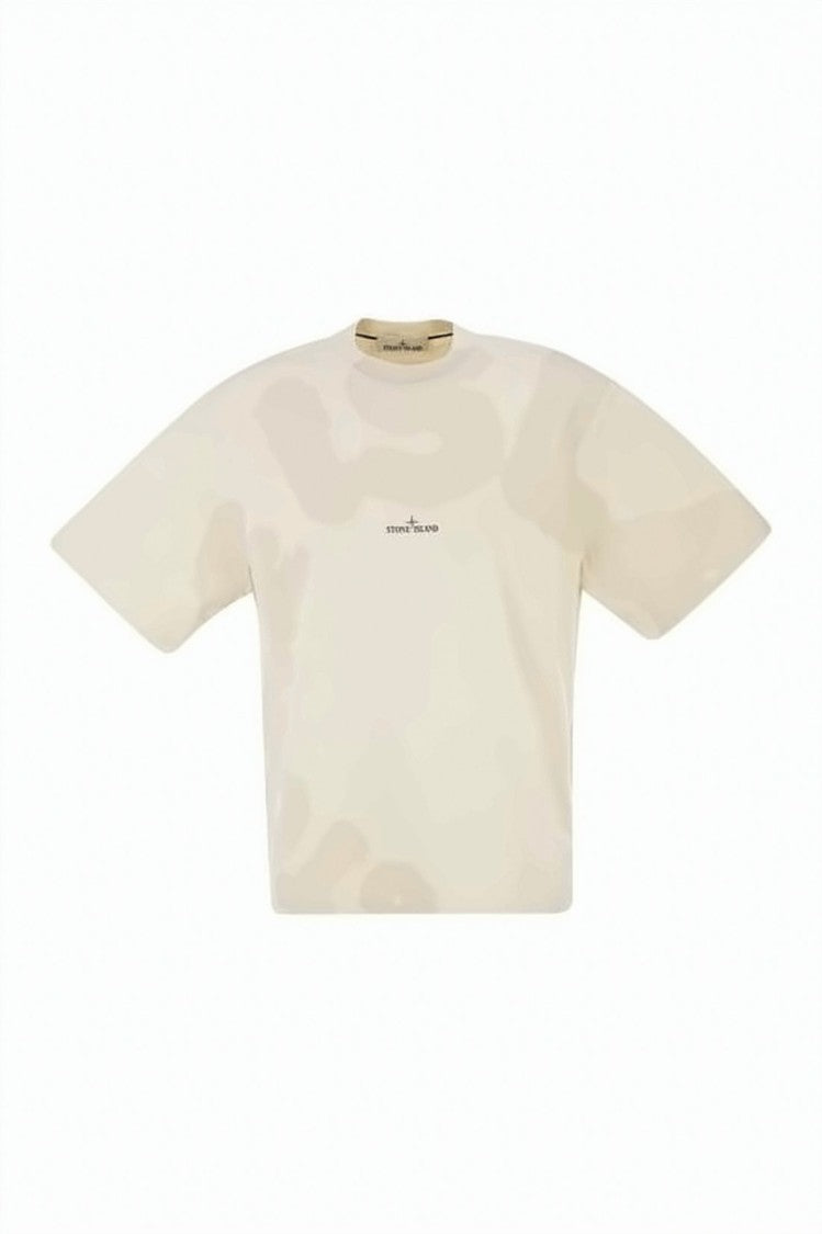 Stone Island Relaxed Fit Short-Sleeve T-Shirt With Subtle Camo Pattern