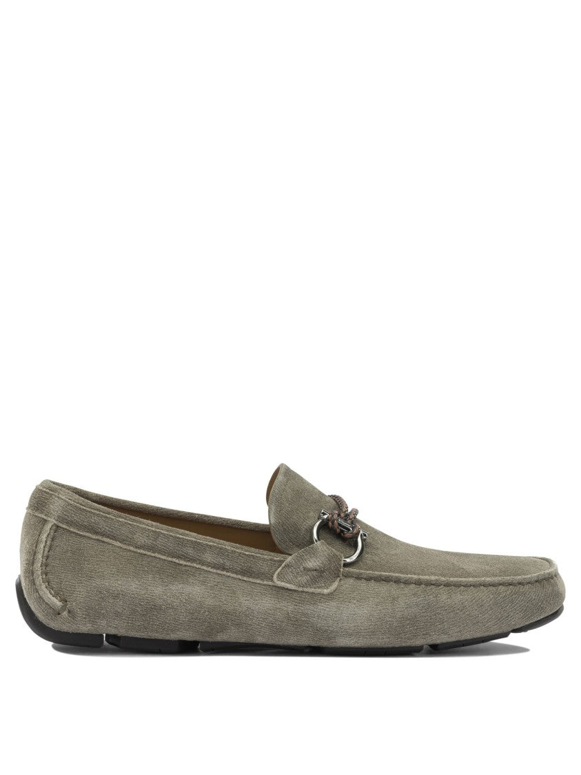Ferragamo Calfskin Upper Loafers With Hand-Stitched Tubular Construction