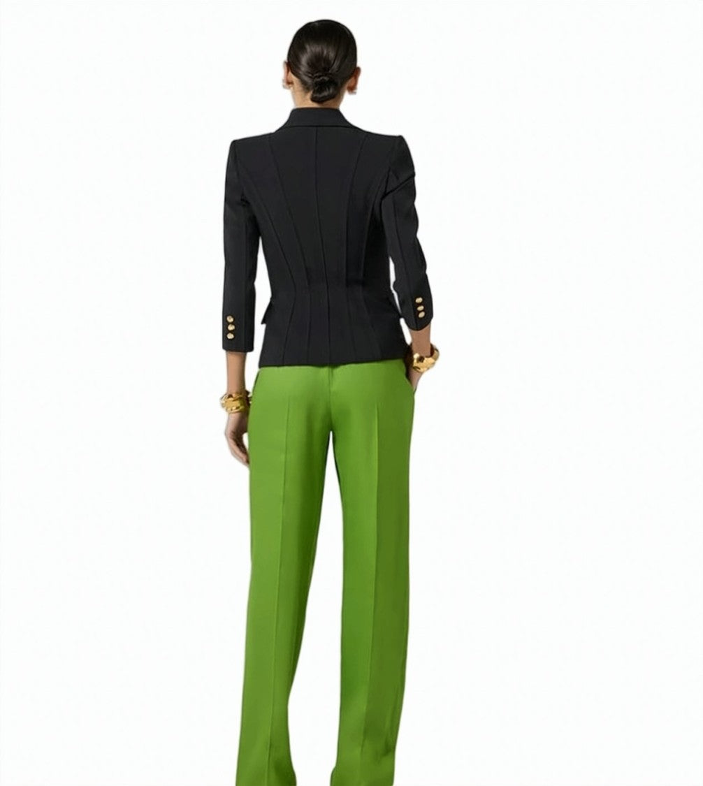 Elisabetta Franchi Stretch Crepe Peak Lapel Jacket