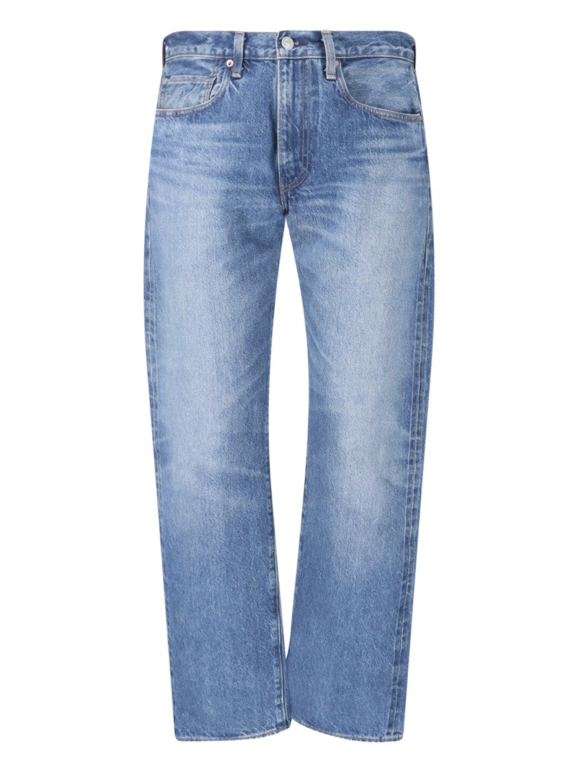 Levi's Strauss Blue Anchor Mid-Rise Straight-Leg Jeans