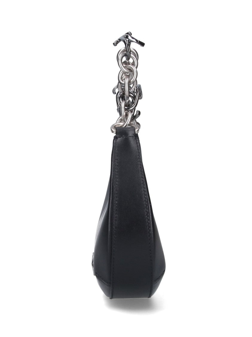 Off-White Mini Hemisphere Shoulder Bag In Smooth Black Lamb Leather
