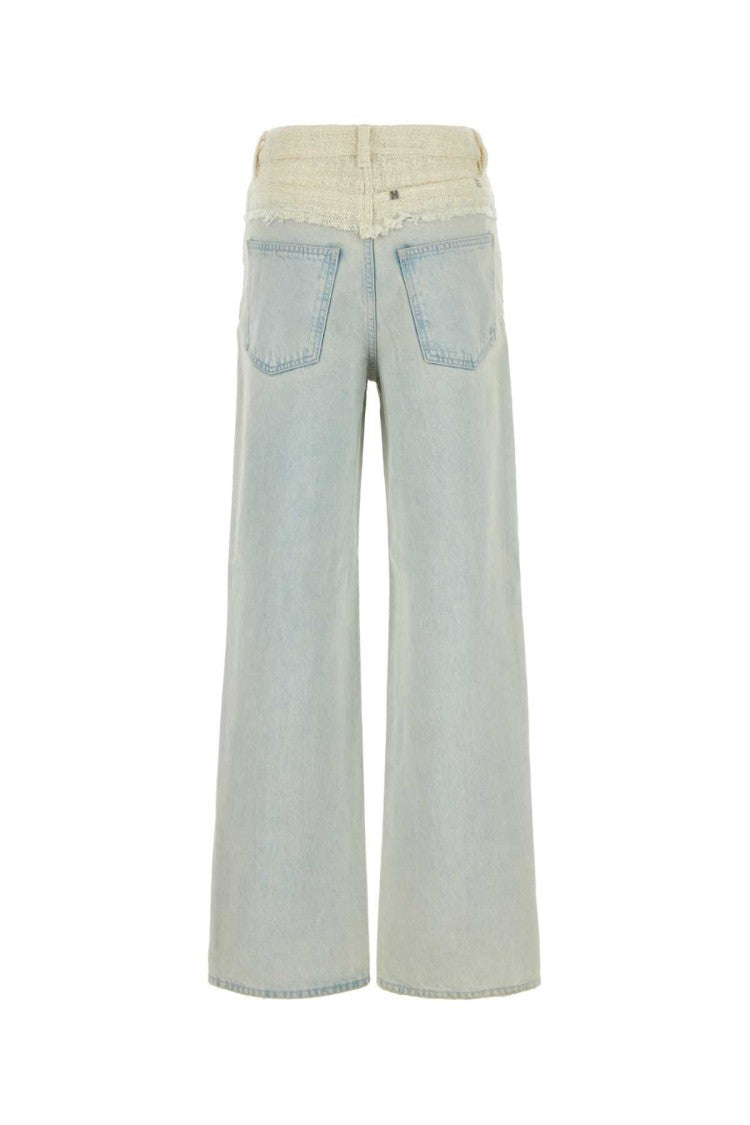 Givenchy Wide-Leg Denim Jeans With Textured Waistband