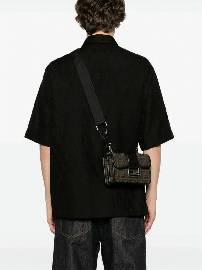 Fendi Structured Monogram Crossbody Bag With Adjustable Strap
