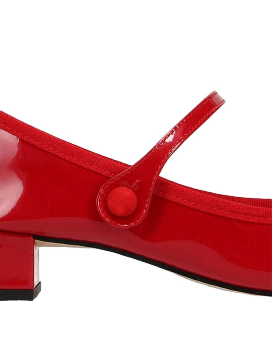 Repetto Glossy Red Calf Leather Pumps
