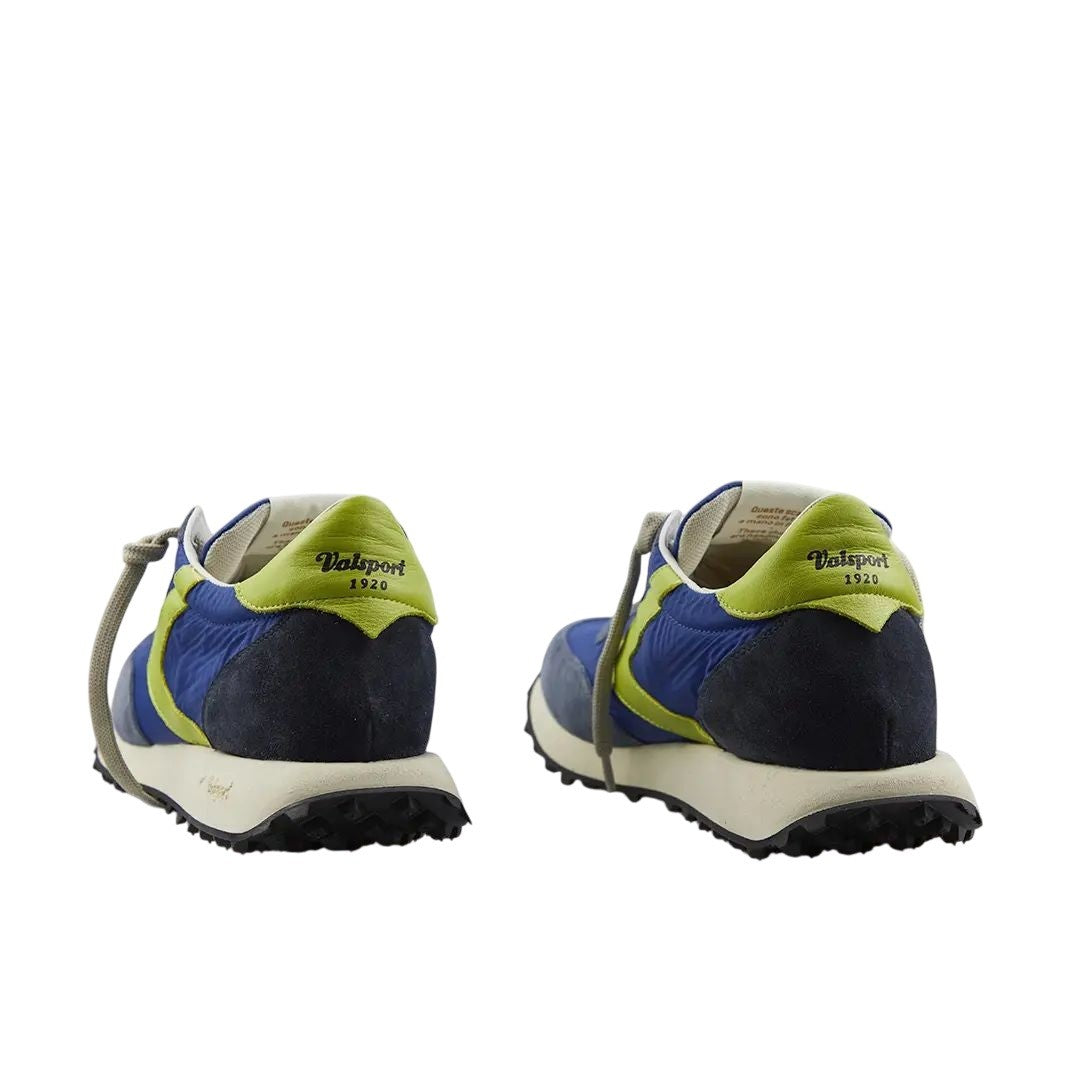 Valsport Blue/Lime Green Valsport Suede Low-Top Sneakers