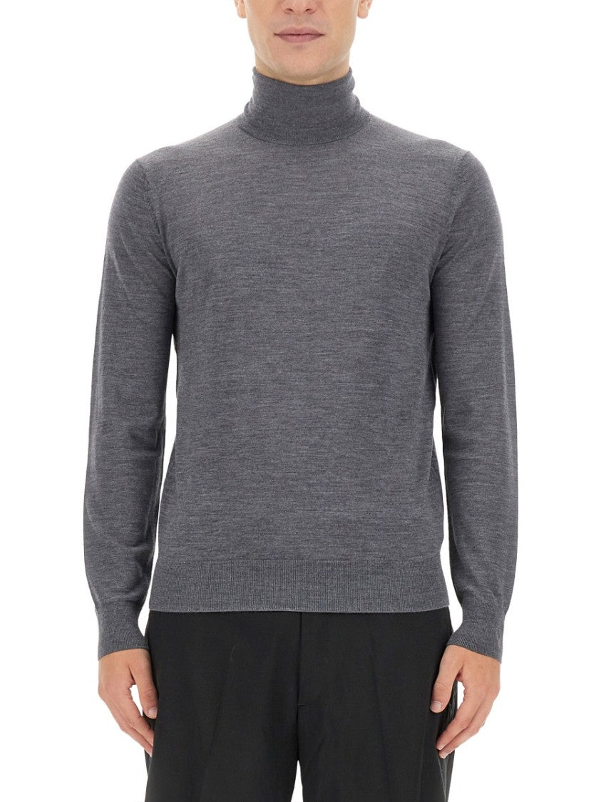 Ballantyne Classic Grey Wool Turtleneck Sweater