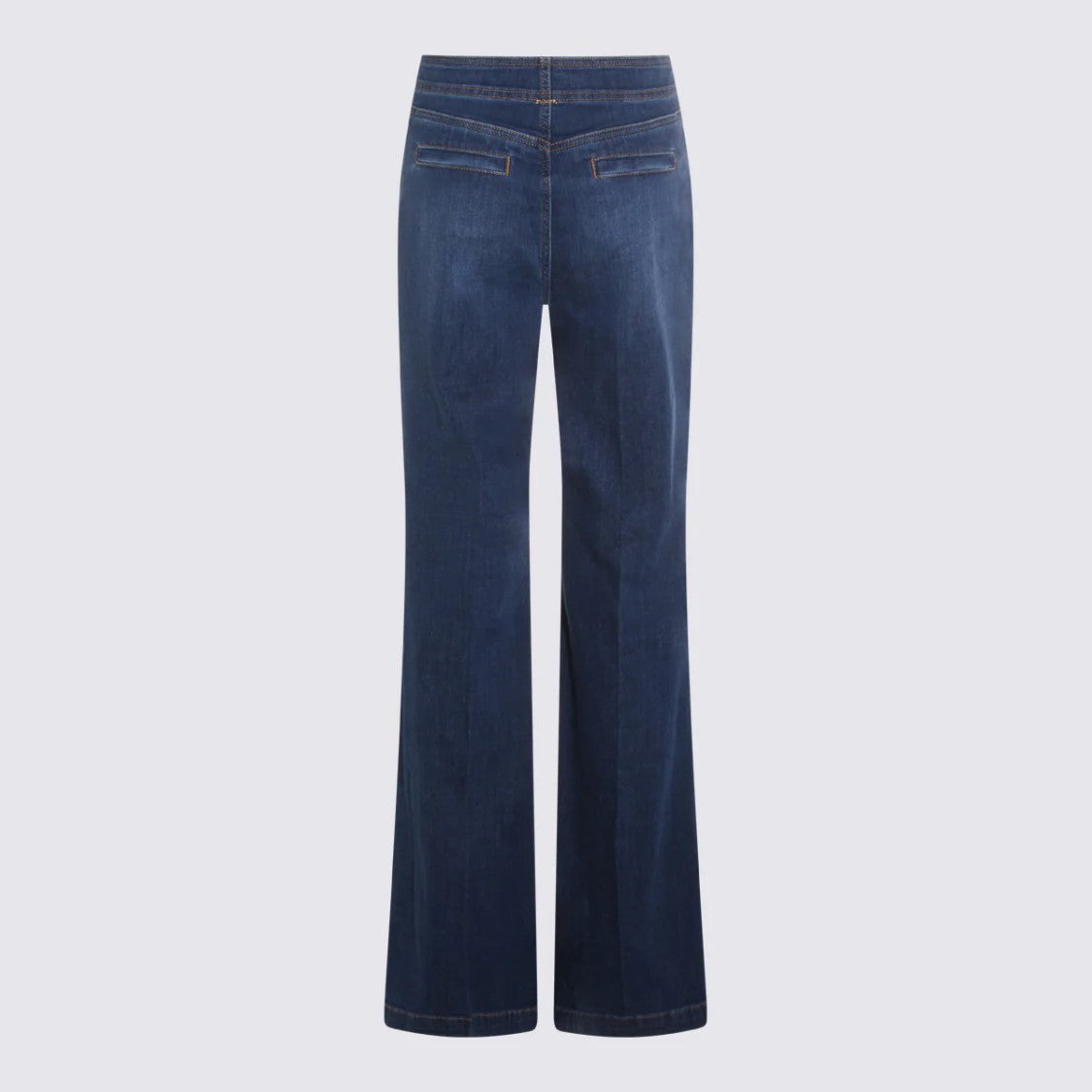 Twin-Set High-Waisted Wide-Leg Jeans With Nautical Button Detail