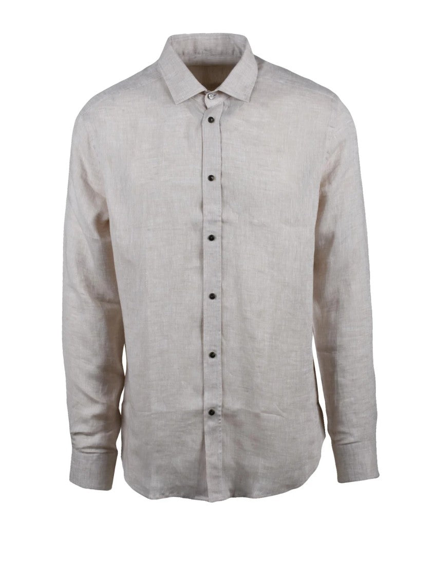 Deuxieme Beige Linen Shirt