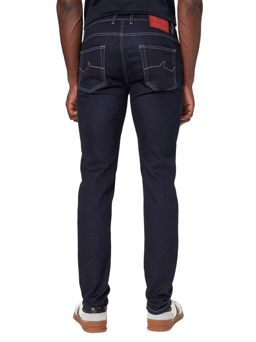 Paul & Shark Dark Indigo Red Rivet Cotton Jeans