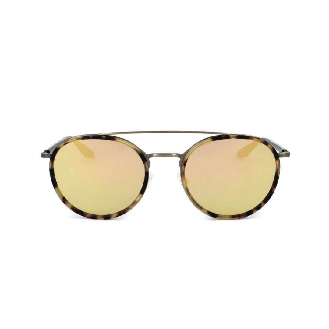 Barton Perreira Bp0020 560Bf Reflective Gold-Tinted Round Sunglasses With Tortoiseshell Frame