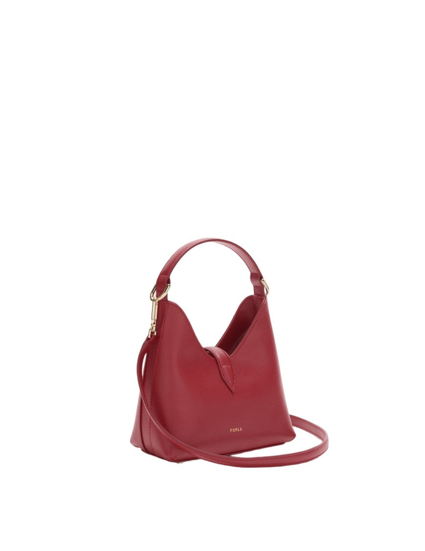 Furla Iride Mini Leather Bag, Cherry Color
