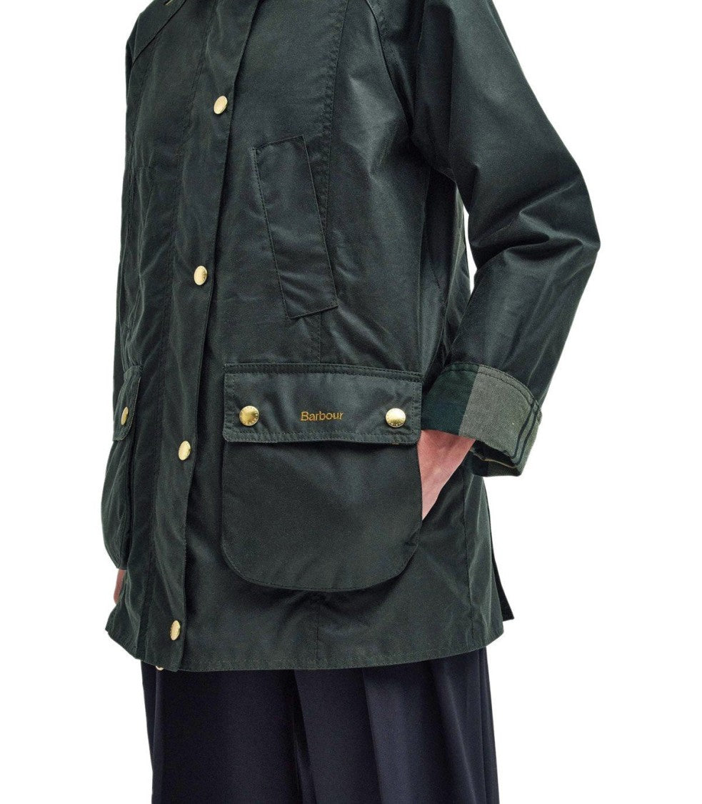 Barbour Beadnell Wax Sage Green Jacket