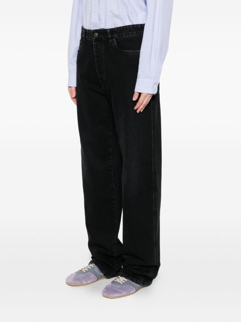 Miu Miu Relaxed-Fit High-Waist Jeans With Wide Legs