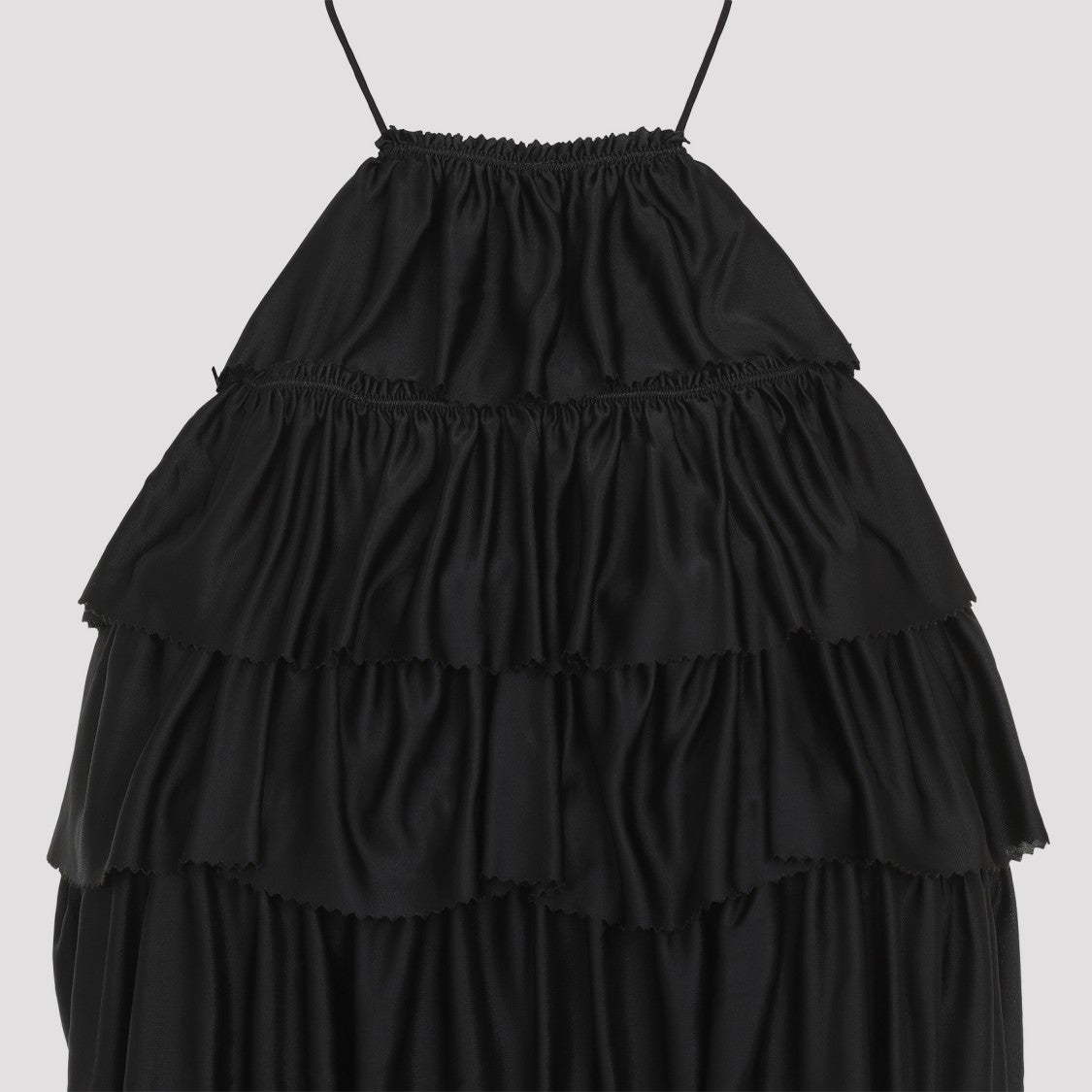 Tom Ford Ruffled Maxi Dress With Spaghetti Straps And Viscose Fabric