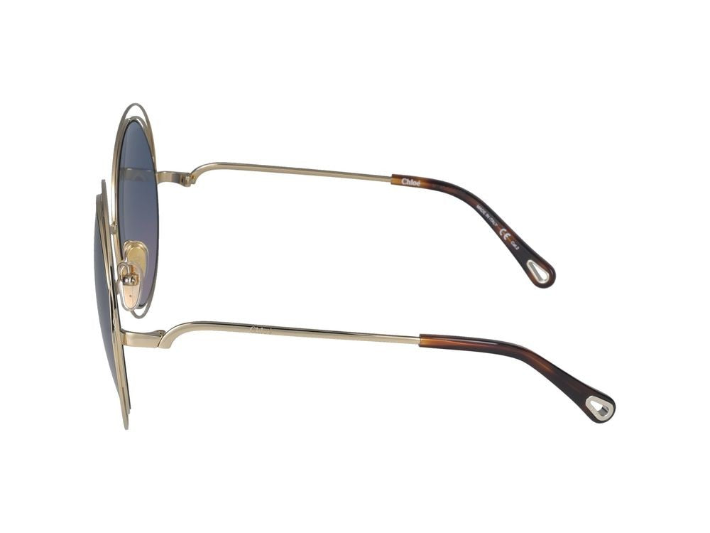 Chloé Sunglasses Ch0045s 003 Gold Gold Blue 62/18/140