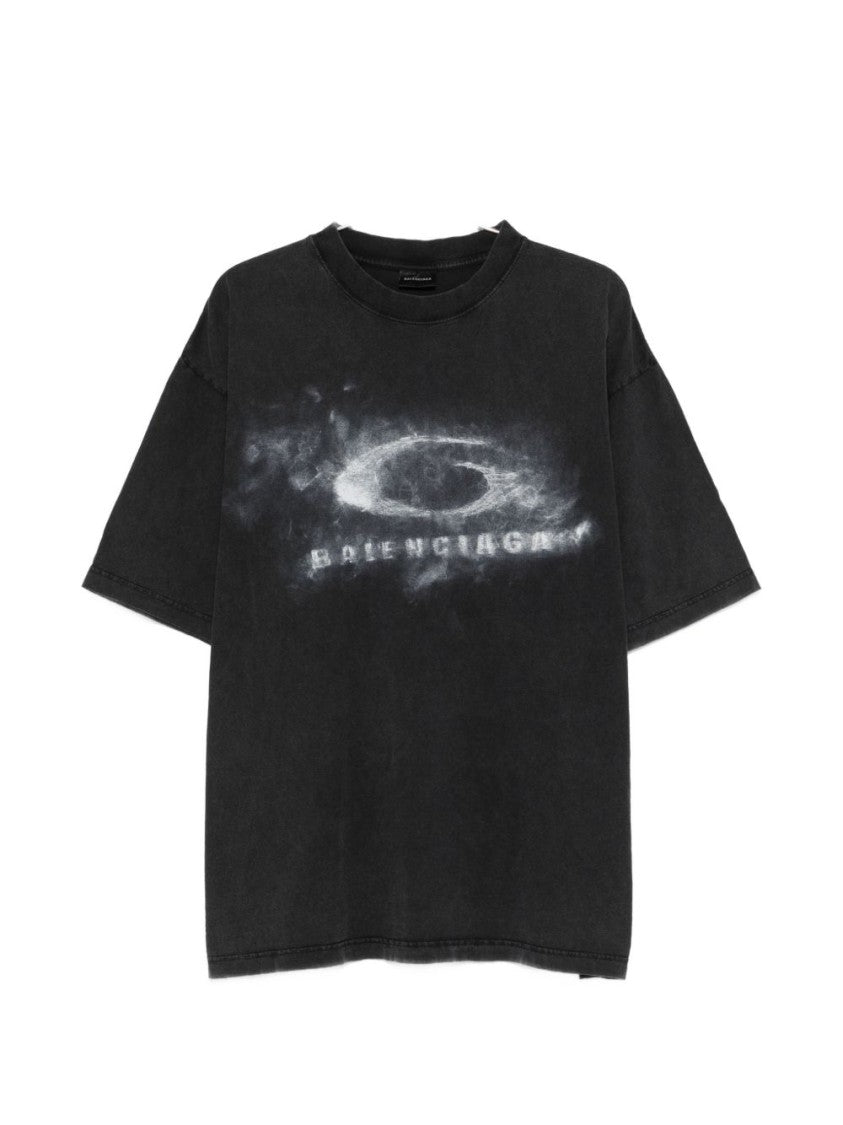 Balenciaga Oversized Black Cotton T-Shirt