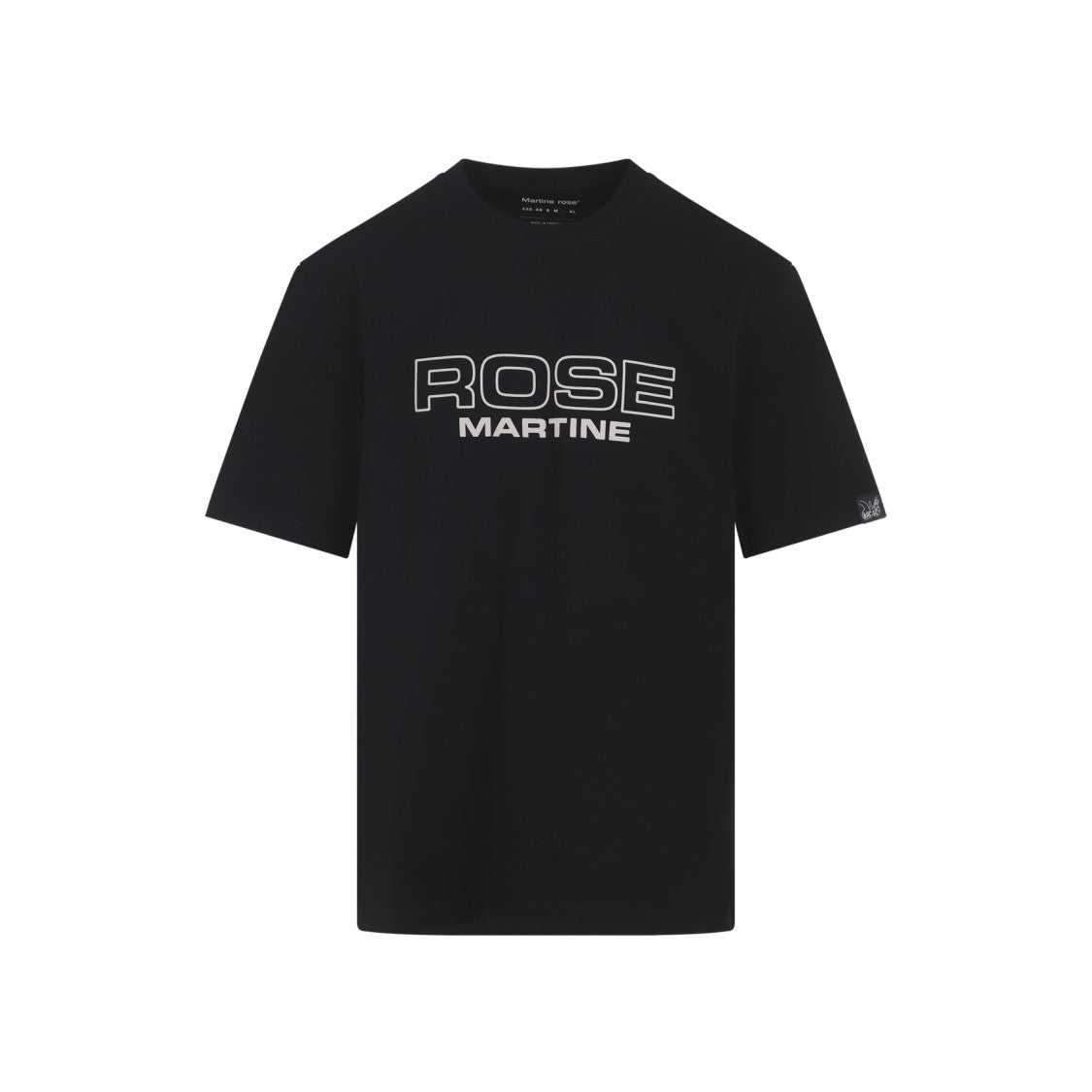 Martine Rose Black Short-Sleeve T-Shirt With Bold Front Print