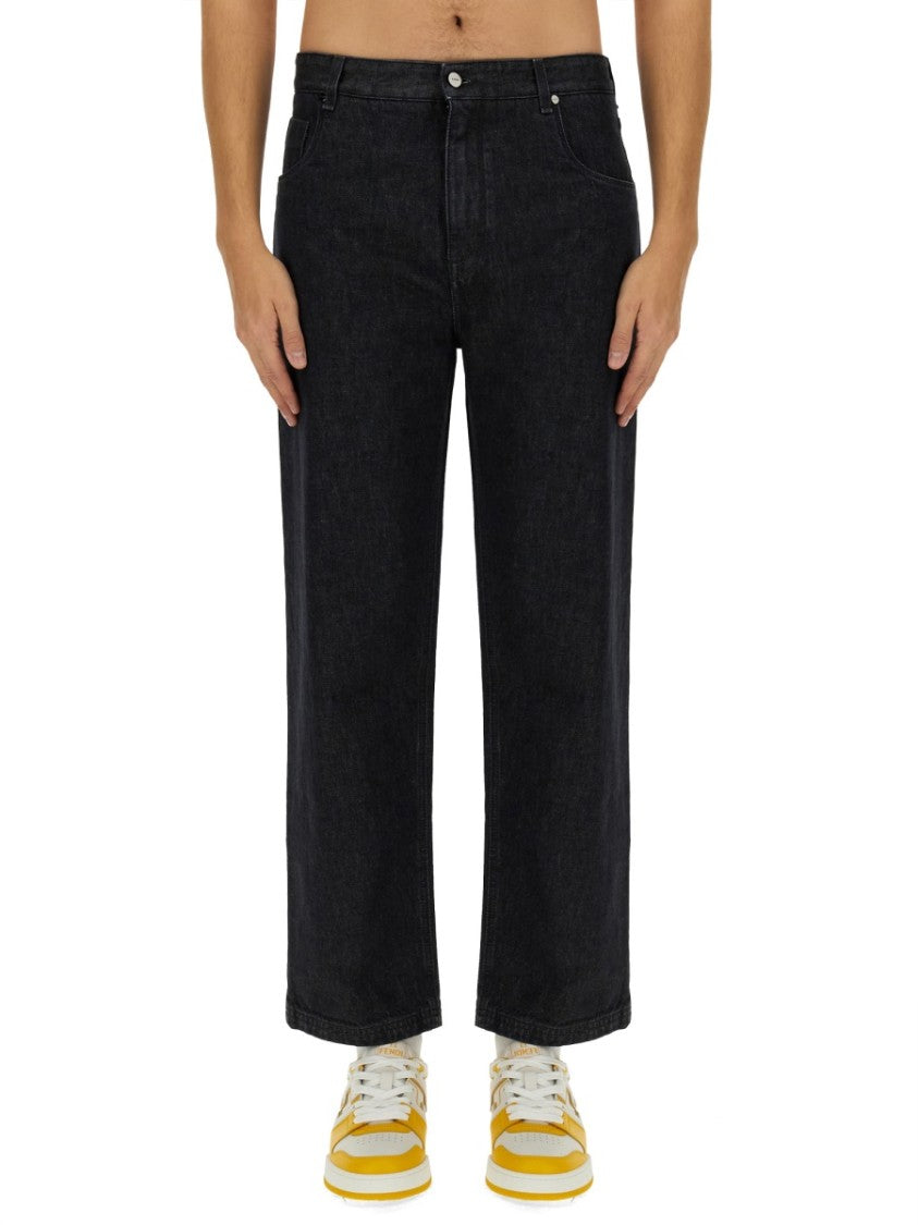 Fendi Relaxed Fit Straight Leg Denim Jeans