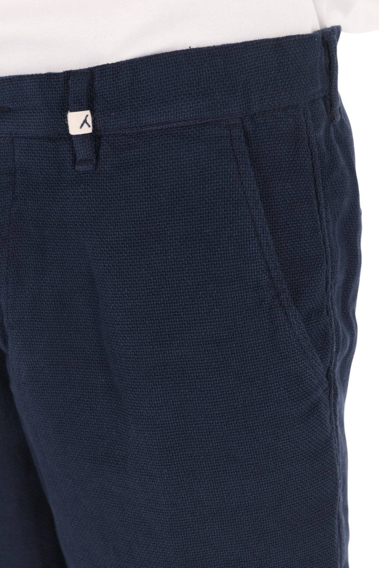 Myths Woven Cotton-Linen Denim Shorts