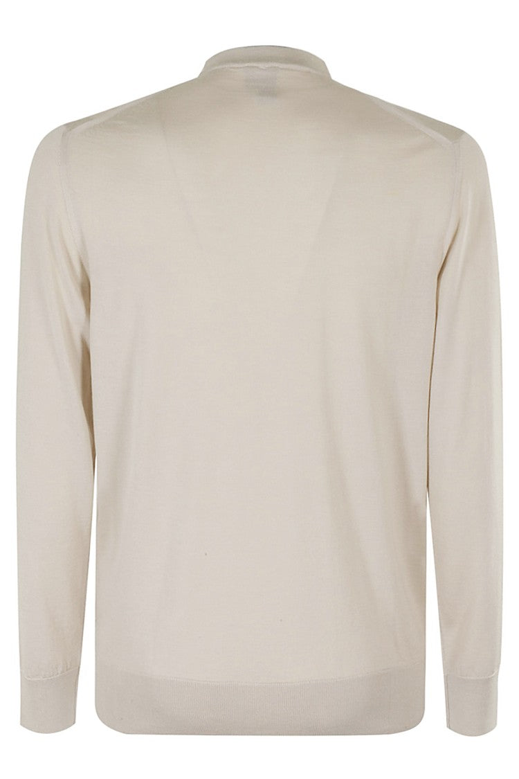 Eleventy Ribbed Sand Sweater With Tipping Detail