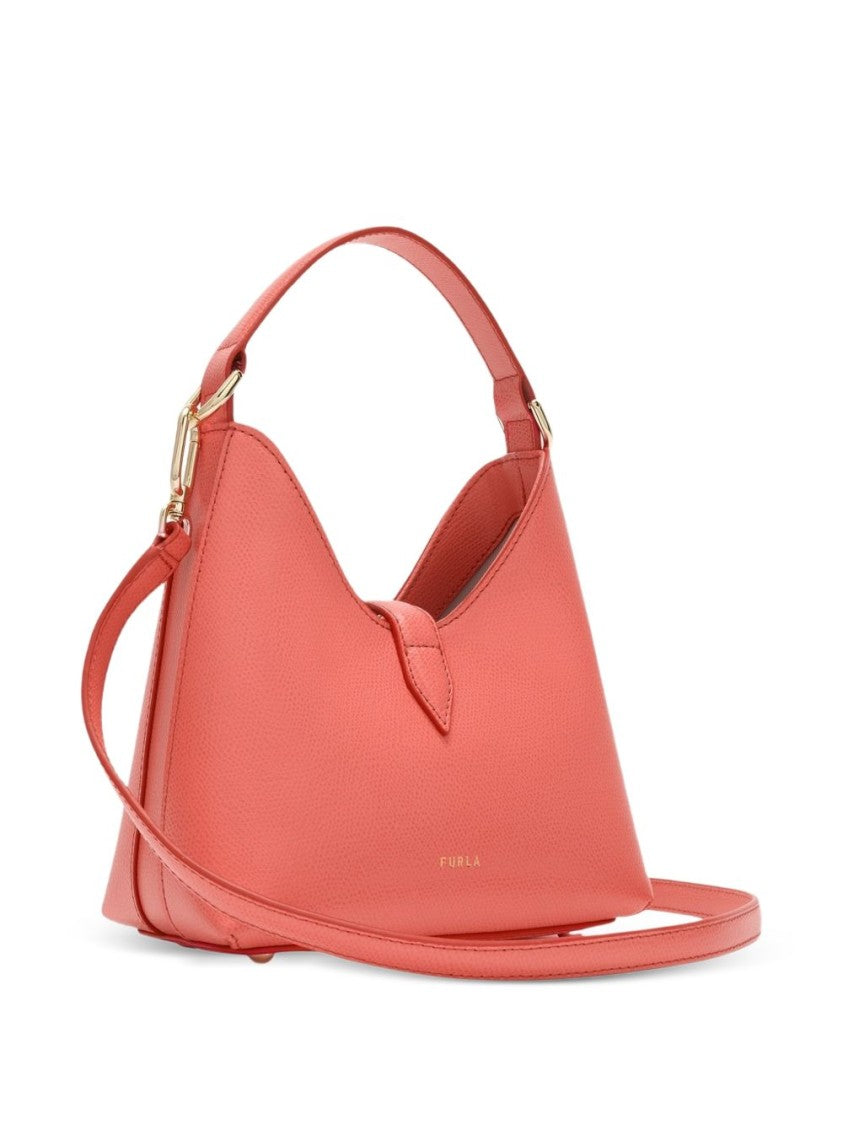 Furla Pink Glossy Clasp Shoulder Bag