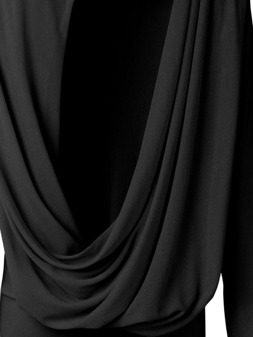 Jacquemus Draped Back Viscose Jersey Mini Dress