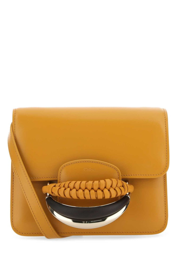 Chloé Mustard Leather Kattie Clutch