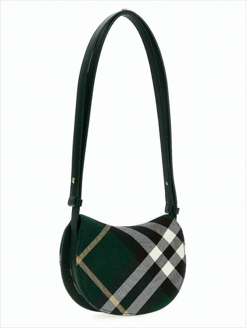 Burberry Curved Plaid Shoulder Bag