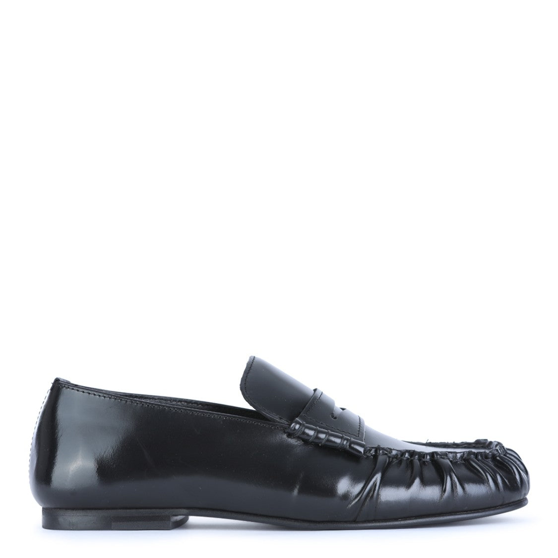 Alohas Black Patent Finish Penny Strap Loafers
