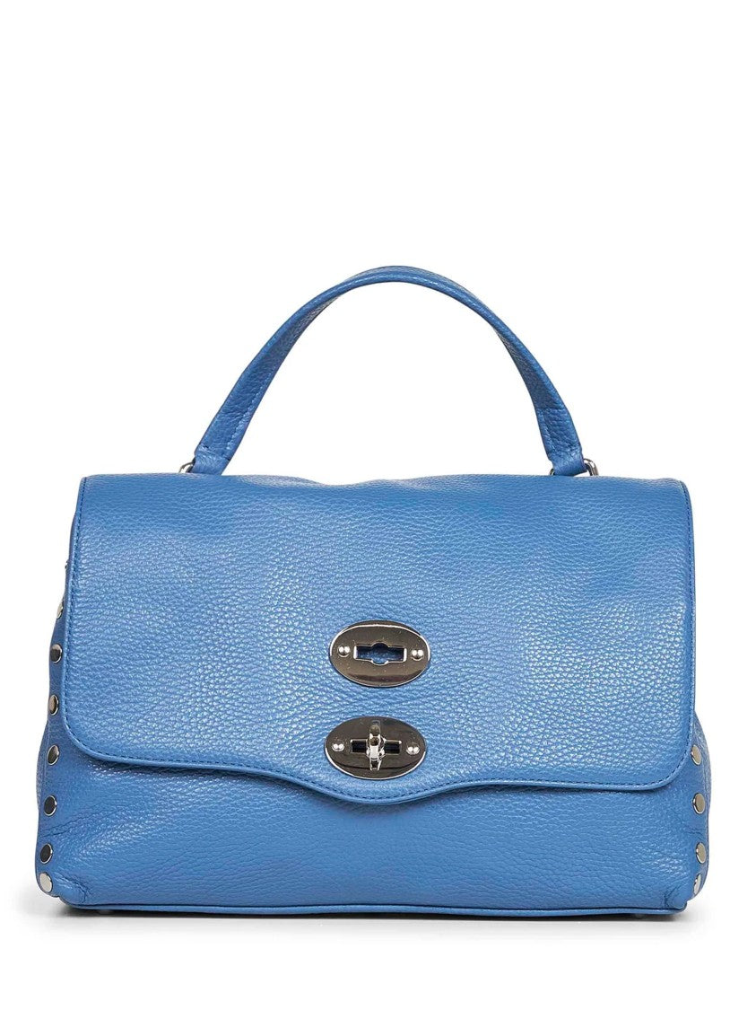 Zanellato Navy Blue Pebbled Texture Shoulder Bag