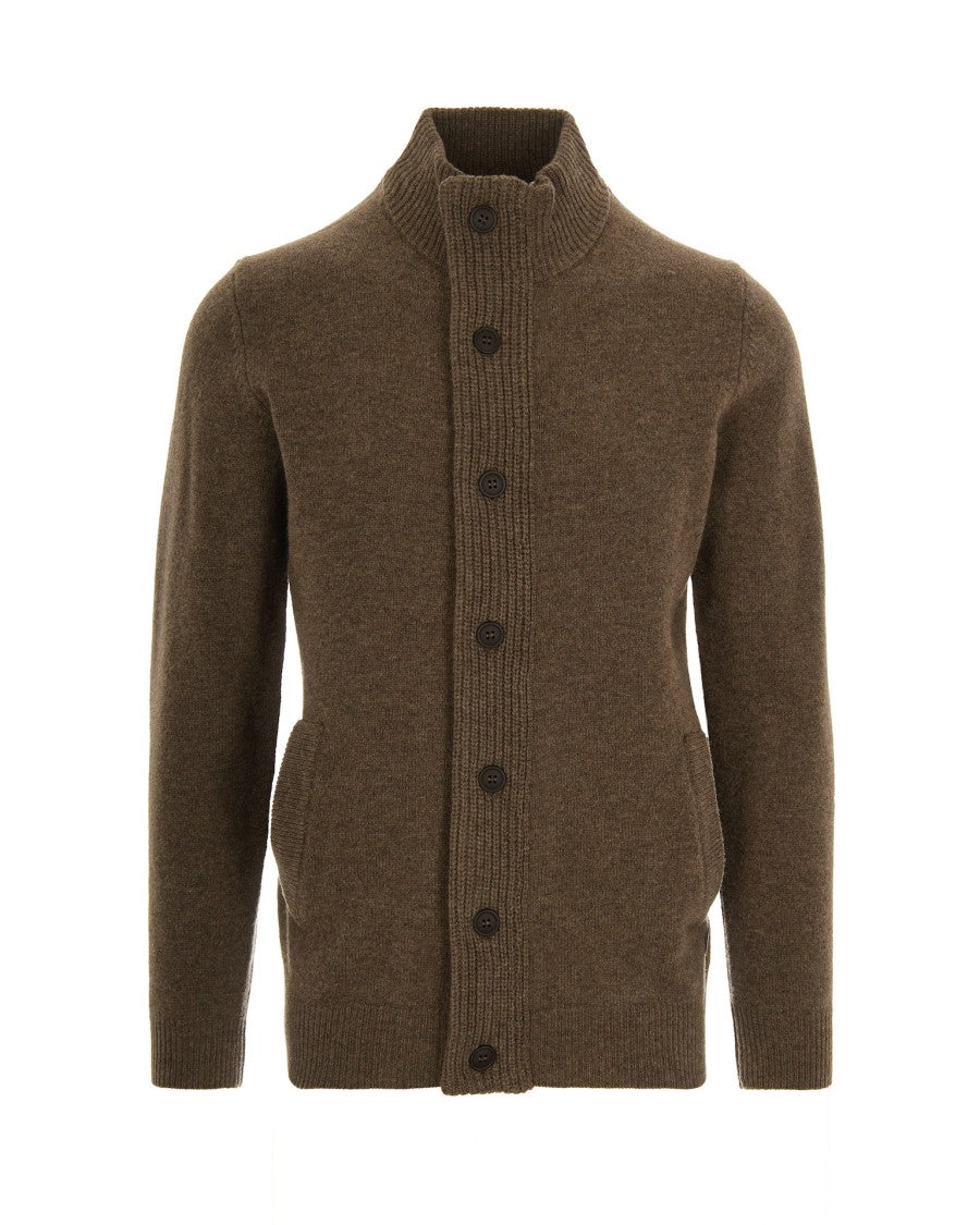 Barbour Brown Essential Patch Sweater