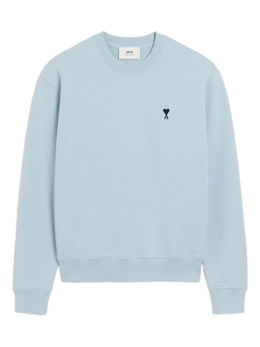 Ami Sky Blue Cotton Sweatshirt