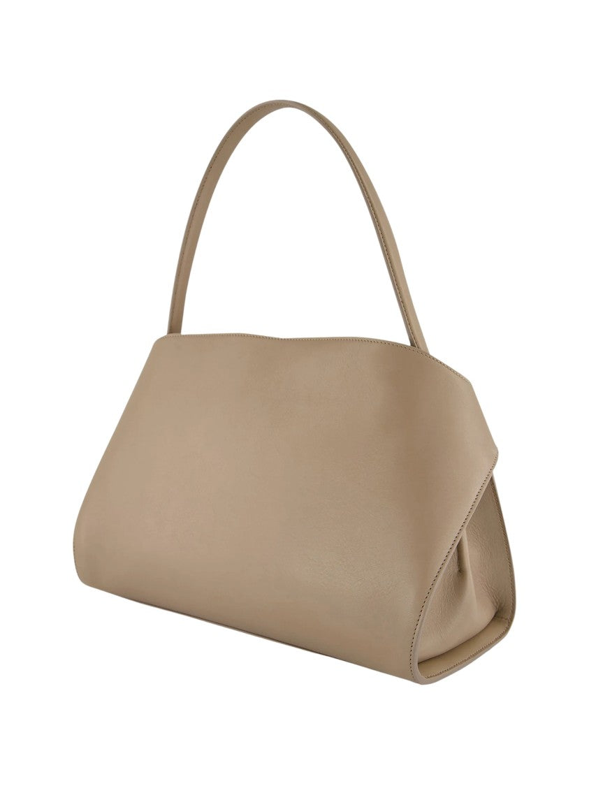Salvatore Ferragamo Hug Sh S Structured Gold Accents Calf Leather Shoulder Bag