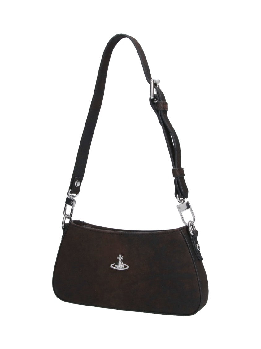 Vivienne Westwood Brown Tasha Worn-Effect Leather Bag