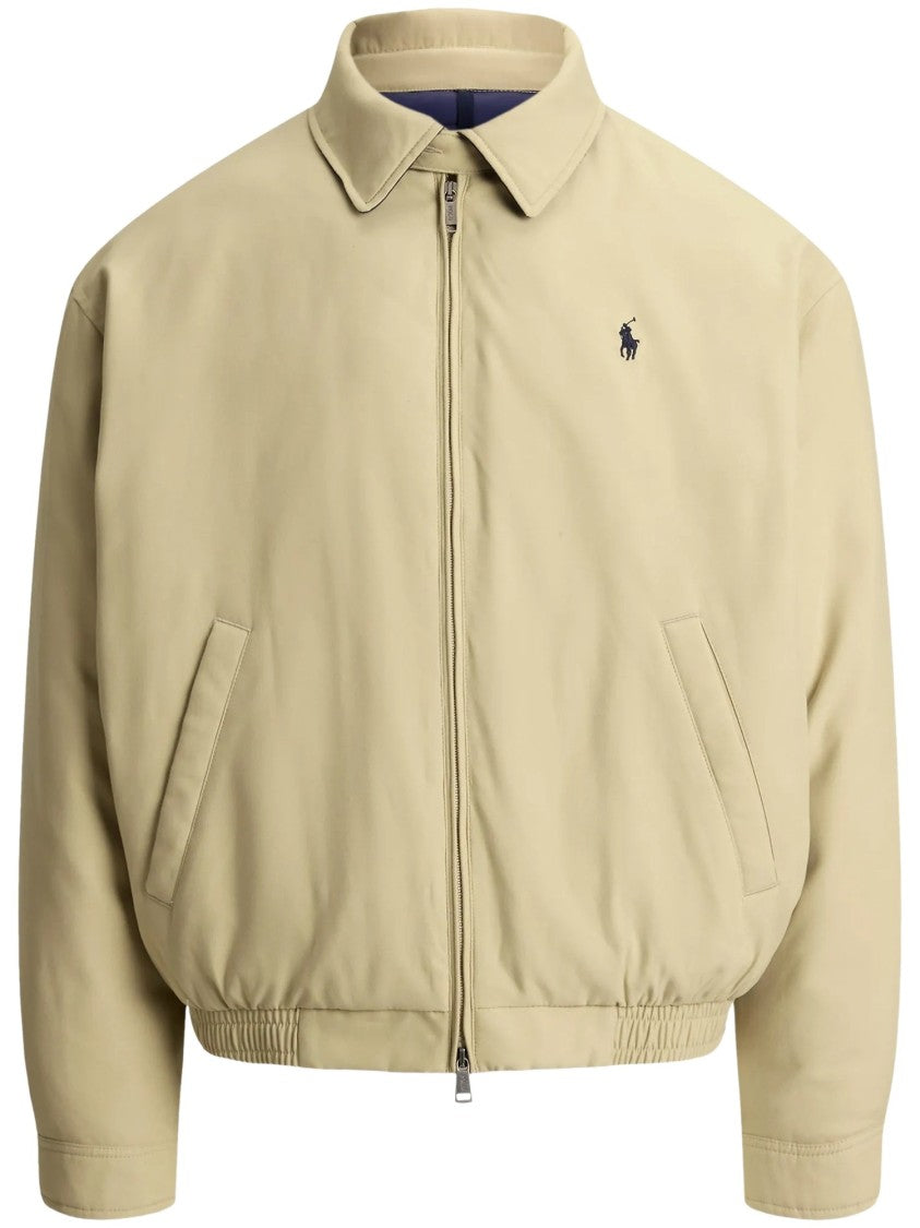 Polo Ralph Lauren Beige Water-Resistant Embroidered Windbreaker Jacket
