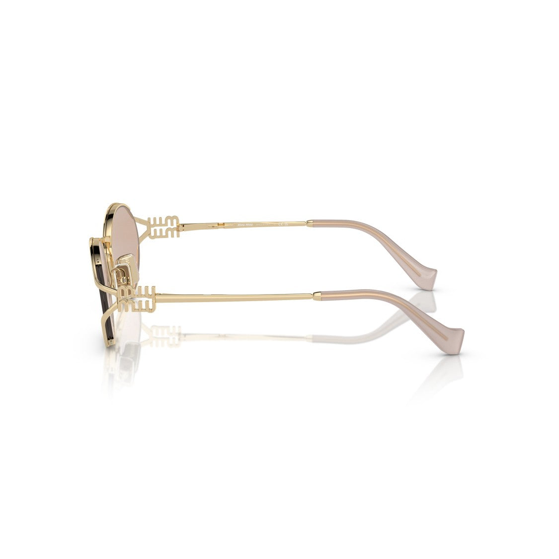Miu Miu 0Mu 52Ys Oval Gold-Tone Sunglasses