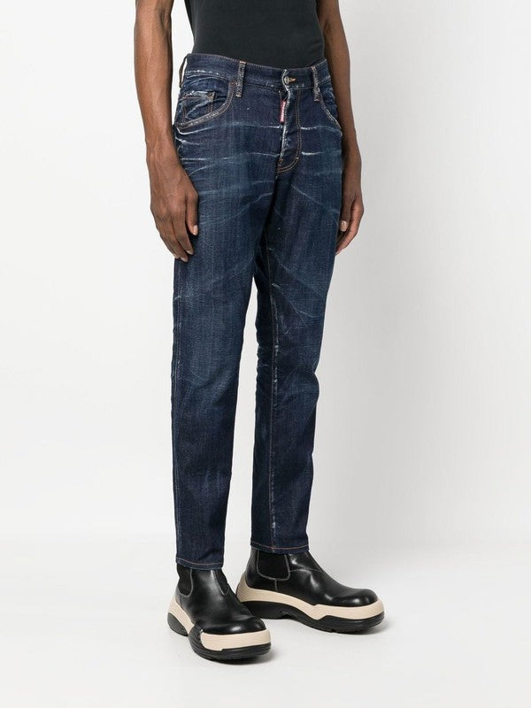 Dsquared2 Bleach-Effect Skinny Denim Jeans