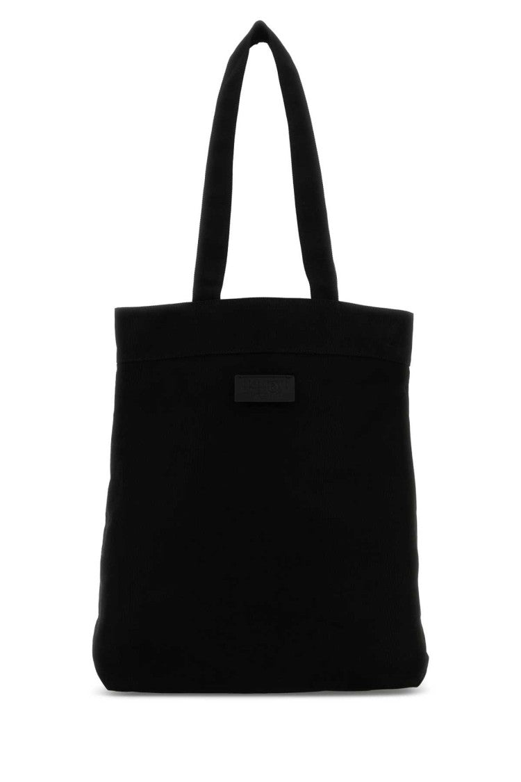 Mm6 By Maison Margiela Black Canvas Shopping Bag