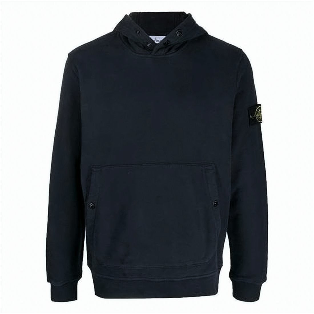 Stone Island Classic Pullover Hoodie With Distinctive Patch Logo
