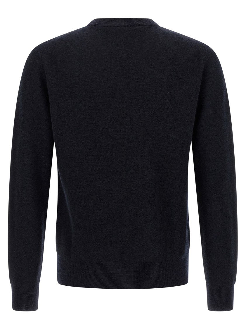 Brioni Crew Neck Cashmere And Wool Blend Sweater