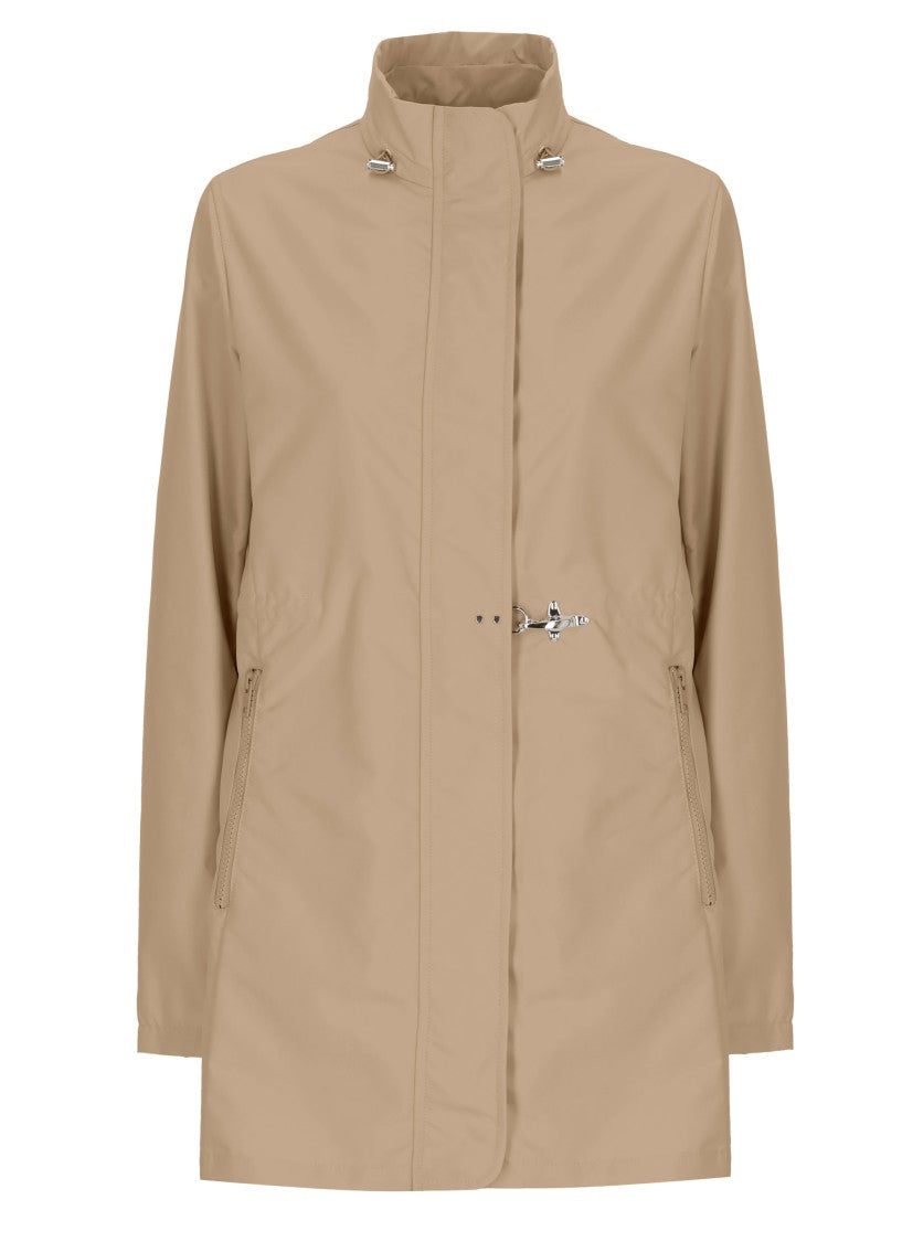 Fay Brown Waterproof Hook-Fastening Jacket