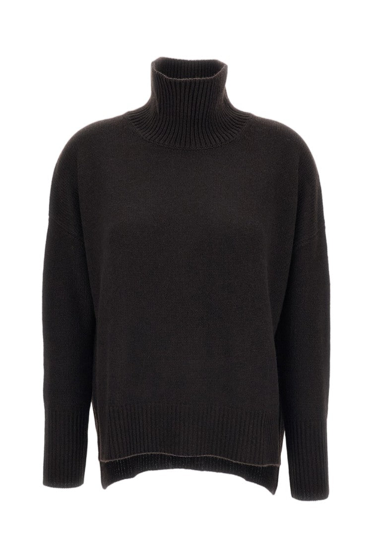 Lisa Yang Brown Heidi Heavy-Knit Cashmere Turtleneck