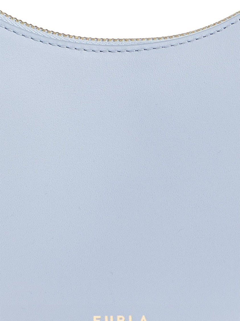 Furla Crescent-Shaped Handbag With Gold-Tone Hardware