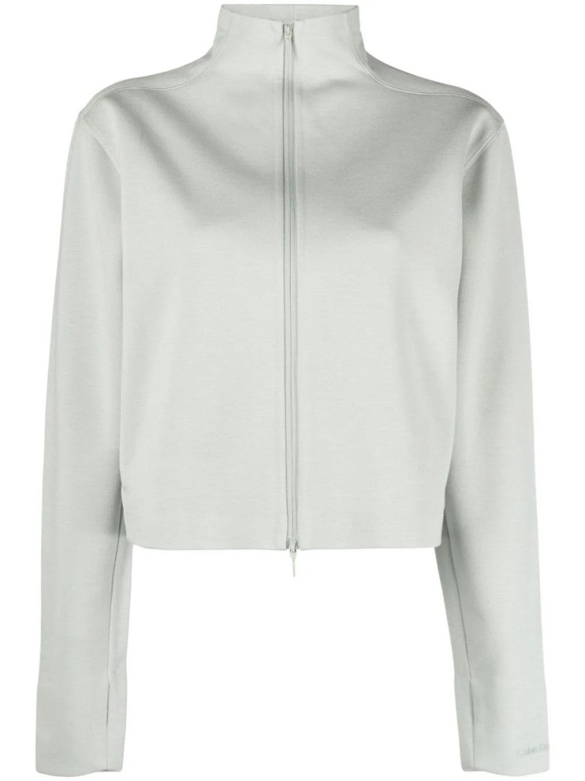 Calvin Klein Tailored Zip-Through Sweater With High Collar